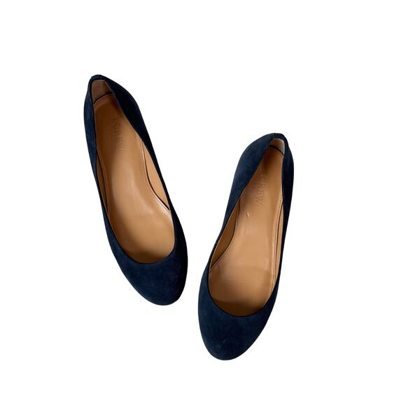 J.Crew Shoes - J. Crew Blue Suede Ballet Flats Size 7